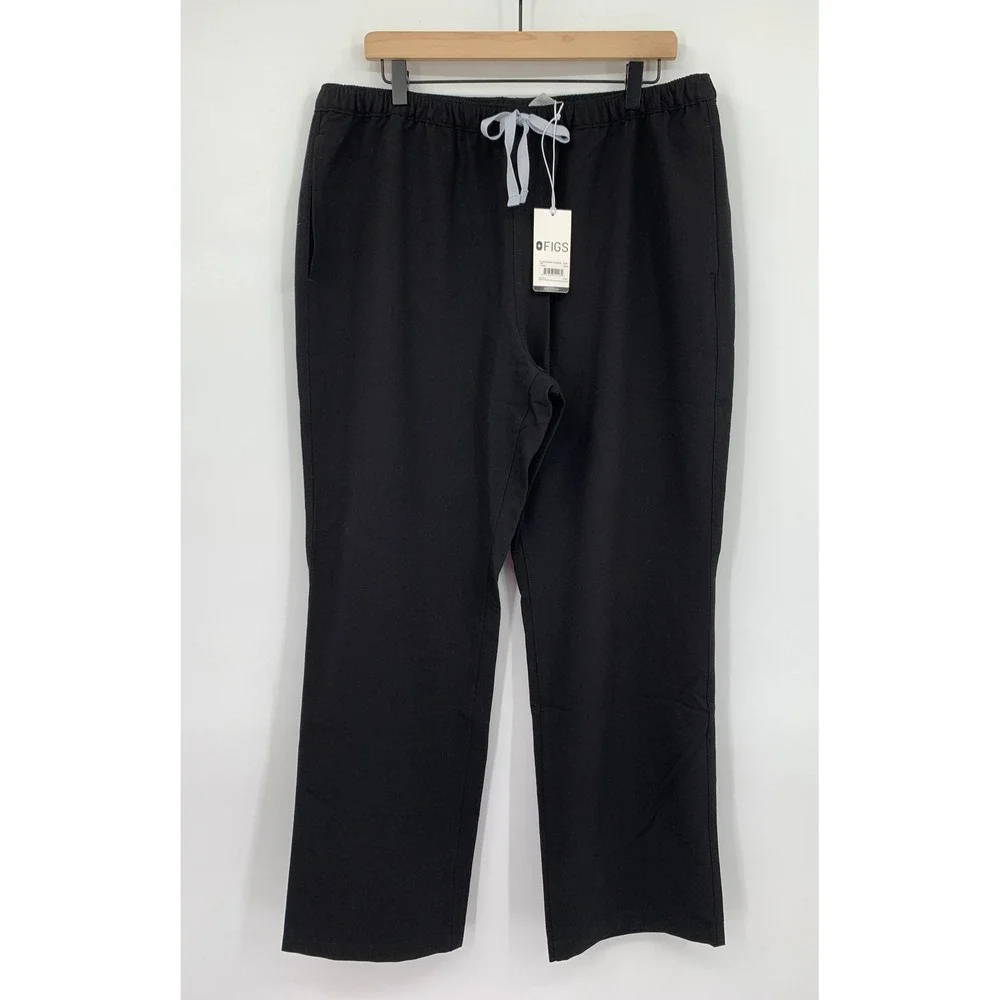 Figs Pisco Straight Leg Scrub Pant Mens XL Black Technical Comfort Medical NEW